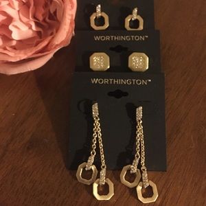 Satin Finished Earring Bundle (3) NEW